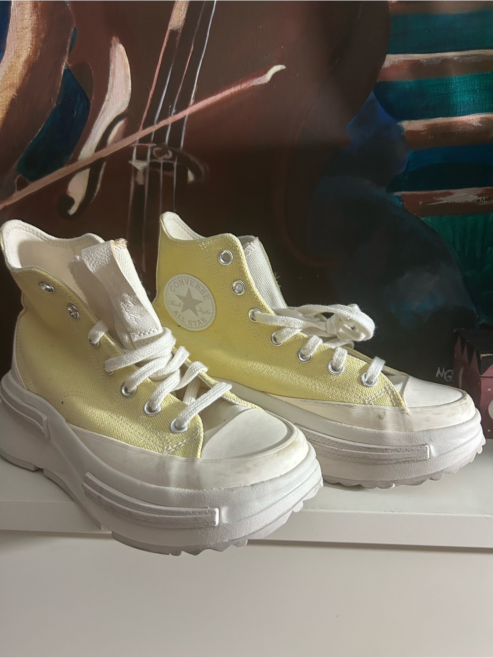 Converse Run Star Legacy CX Yellow Platform High Top Sneakers Women’s 7